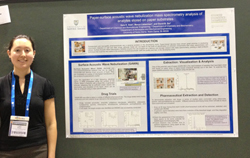 Sara Dale stands by her poster at the annual ACS meeting