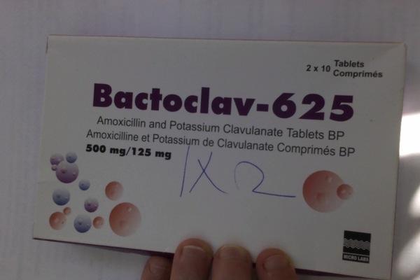 Package of one of the suspect samples of Bactoclav